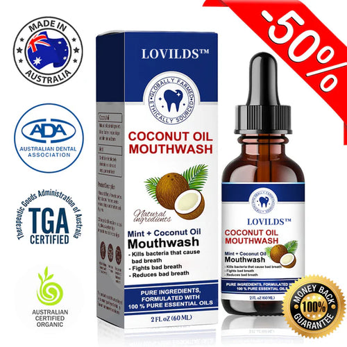 ✨LOVILDS™ Coconut Oil Mouthwash With Essential Oil ✅ADA Certified