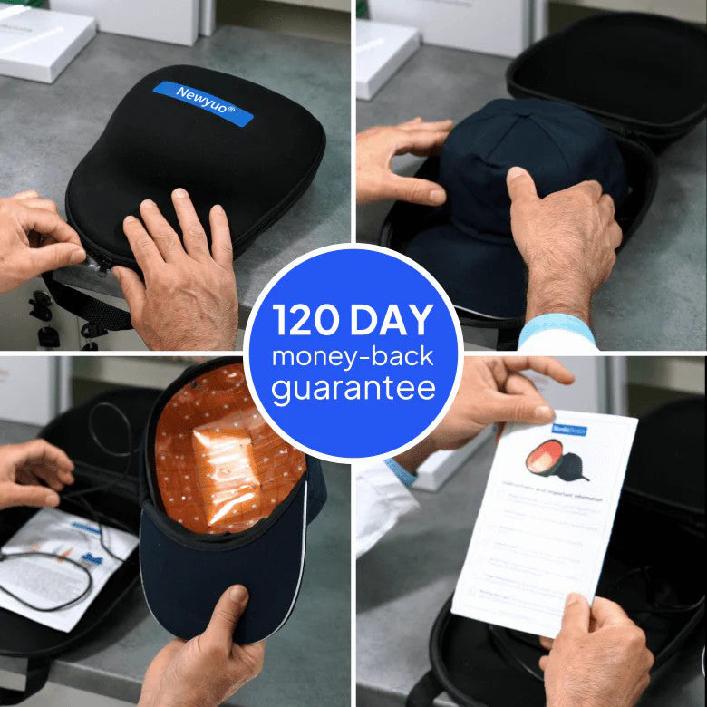 Regrow your hair in 60 days with Newyuo® Laser Cap — or your money back!