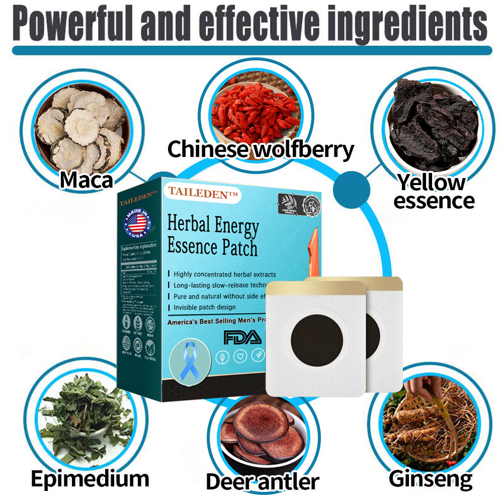 TAILEDEN™ PDE5 Men's Herbal Energy Patch | Clinically-Inspired Formula, Works in 15 Minutes, Lasts up to 36 Hours
