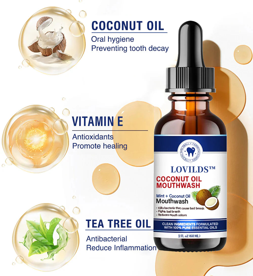 ✨LOVILDS™ Coconut Oil Mouthwash With Essential Oil ✅ADA Certified