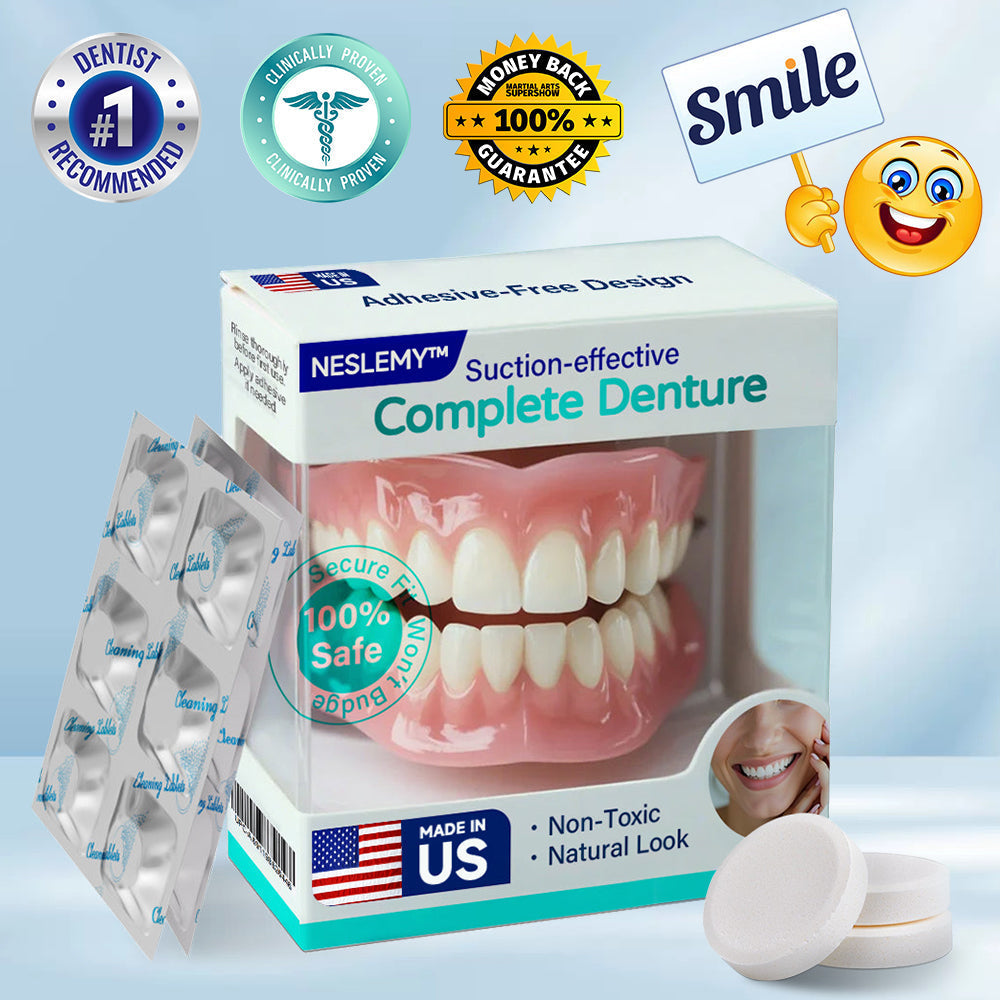 Suction-fit Complete Denture - Made and Shipped from the US