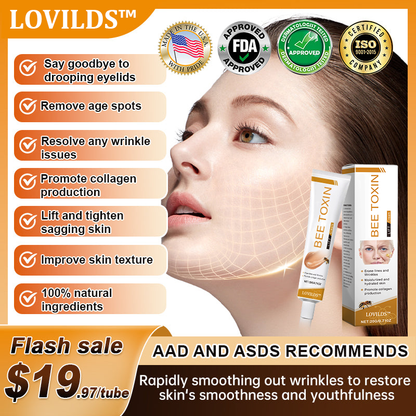 🐝🎁Made and Shipped from USA✨LOVILDS™ Bee Toxin Wrinkle Removal Cream-🔥LAST DAY 80% OFF
