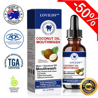 ✨LOVILDS™ Coconut Oil Mouthwash With Essential Oil ✅ADA Certified