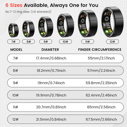 QIAWI™ Smart Health Ring🌟Comprehensive Health Tracking🛌Optimizing Sleep and🏅Daily Activities