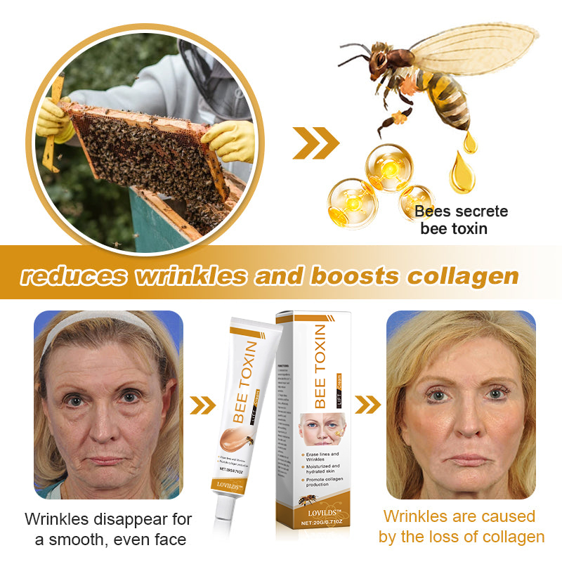 🐝🎁Made and Shipped from USA✨LOVILDS™ Bee Toxin Wrinkle Removal Cream-🔥LAST DAY 80% OFF